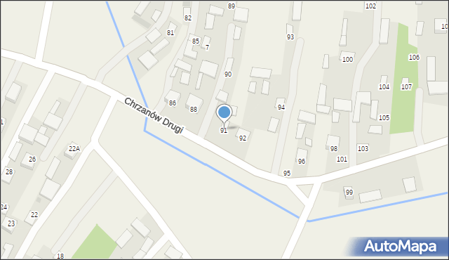 Chrzanów, Chrzanów Trzeci, 91, mapa Chrzanów