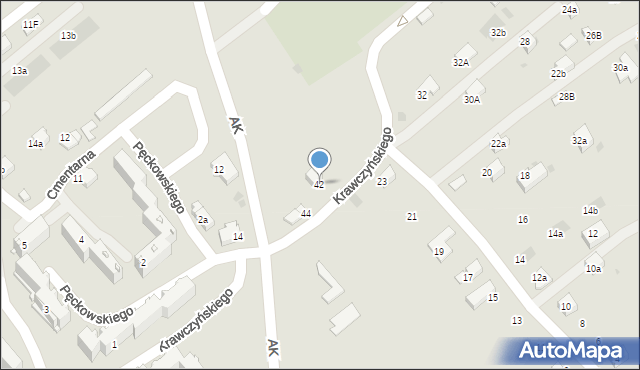 Chrzanów, Chwastowskiego Bolesława, 42, mapa Chrzanów