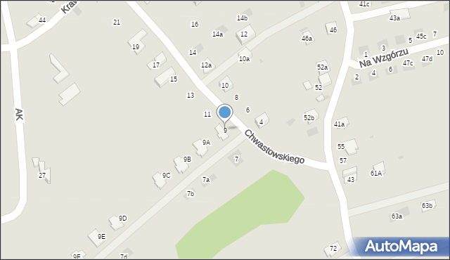 Chrzanów, Chwastowskiego Bolesława, 9, mapa Chrzanów