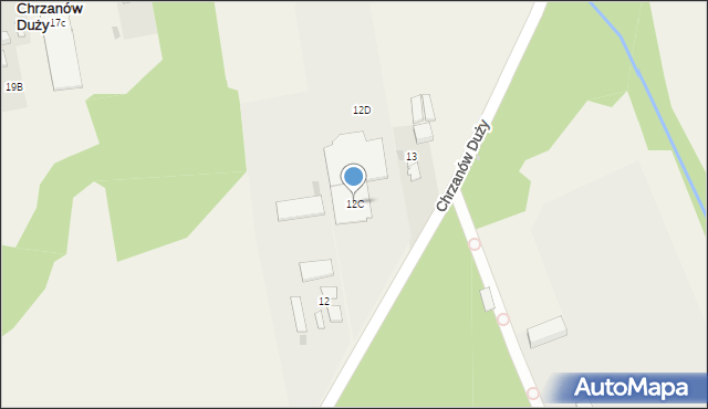 Chrzanów Duży, Chrzanów Duży, 12C, mapa Chrzanów Duży