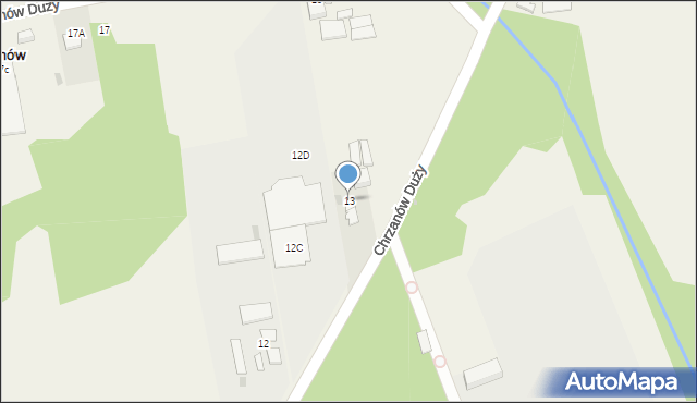 Chrzanów Duży, Chrzanów Duży, 13, mapa Chrzanów Duży