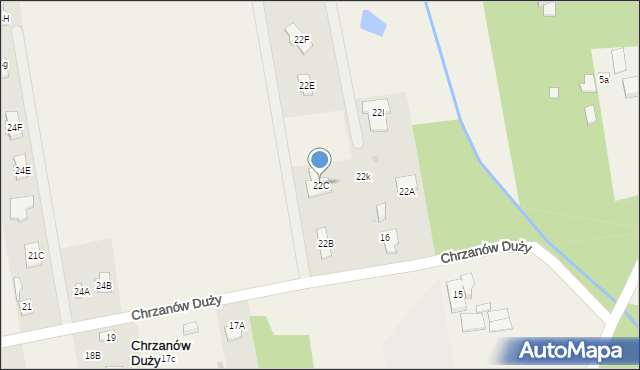 Chrzanów Duży, Chrzanów Duży, 22C, mapa Chrzanów Duży