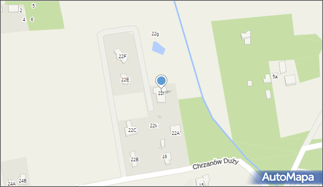 Chrzanów Duży, Chrzanów Duży, 22I, mapa Chrzanów Duży
