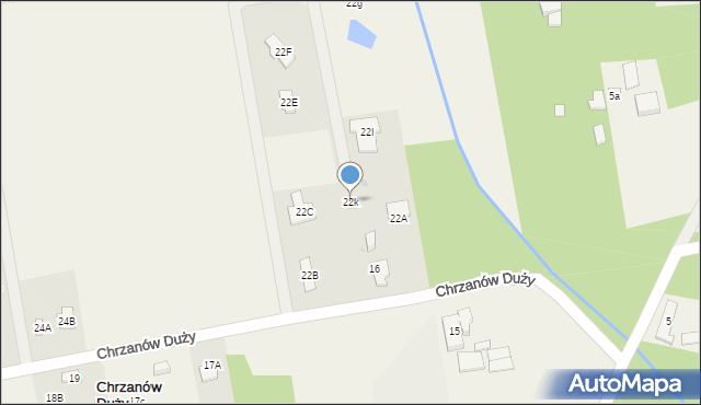Chrzanów Duży, Chrzanów Duży, 22k, mapa Chrzanów Duży