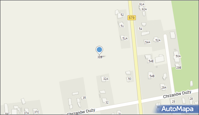 Chrzanów Duży, Chrzanów Duży, 32B, mapa Chrzanów Duży