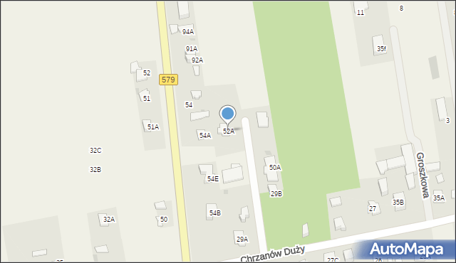 Chrzanów Duży, Chrzanów Duży, 52A, mapa Chrzanów Duży