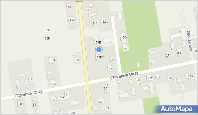 Chrzanów Duży, Chrzanów Duży, 54B, mapa Chrzanów Duży