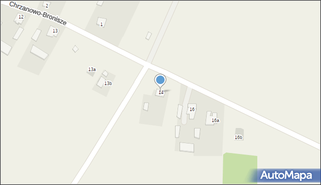 Chrzanowo, Chrzanowo, 14, mapa Chrzanowo
