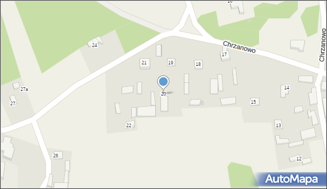 Chrzanowo, Chrzanowo, 20, mapa Chrzanowo