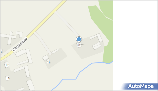 Chrzanowo, Chrzanowo, 12, mapa Chrzanowo
