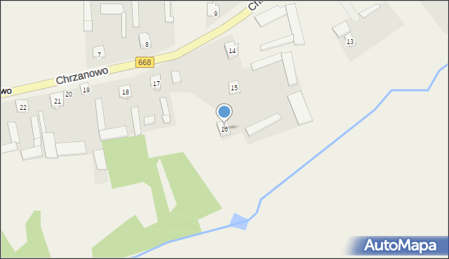Chrzanowo, Chrzanowo, 16, mapa Chrzanowo
