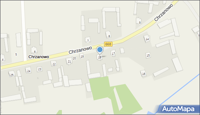 Chrzanowo, Chrzanowo, 18, mapa Chrzanowo