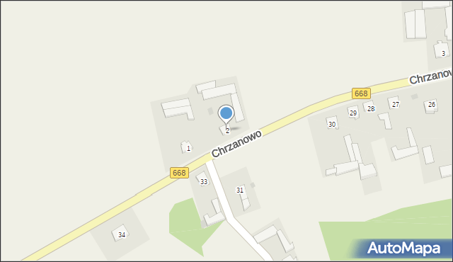Chrzanowo, Chrzanowo, 2, mapa Chrzanowo