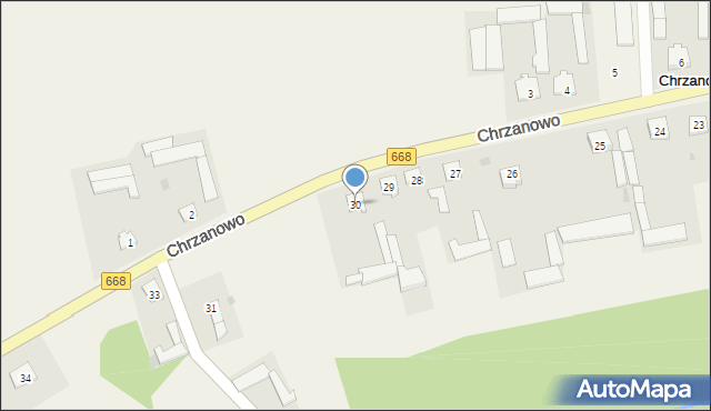 Chrzanowo, Chrzanowo, 30, mapa Chrzanowo