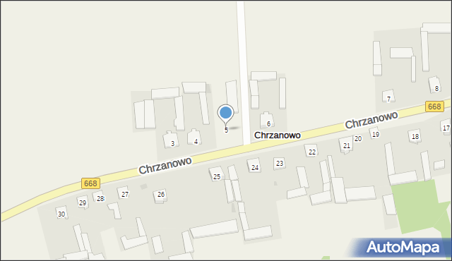 Chrzanowo, Chrzanowo, 5, mapa Chrzanowo