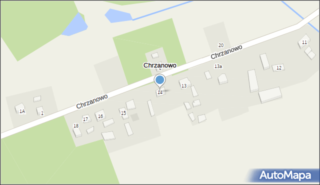 Chrzanowo, Chrzanowo, 14, mapa Chrzanowo