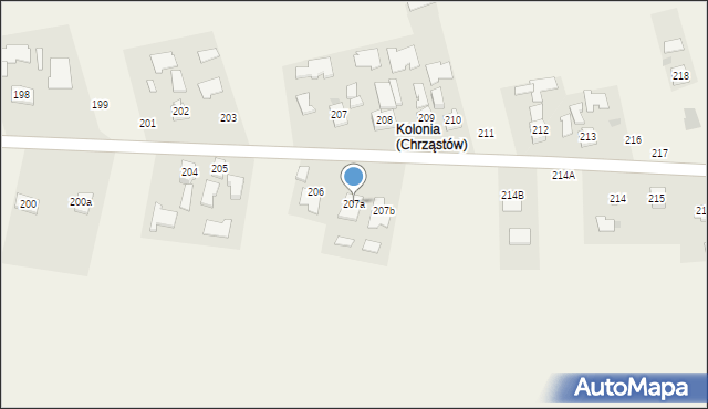 Chrząstów, Chrząstów, 207a, mapa Chrząstów