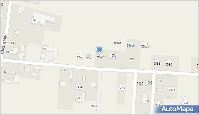 Chrząstów, Chrząstów, 55aa, mapa Chrząstów