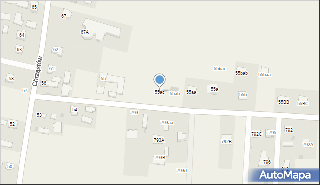 Chrząstów, Chrząstów, 55ac, mapa Chrząstów