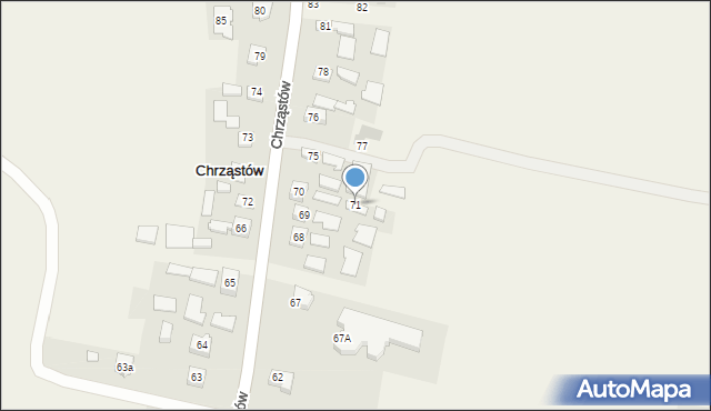 Chrząstów, Chrząstów, 71, mapa Chrząstów
