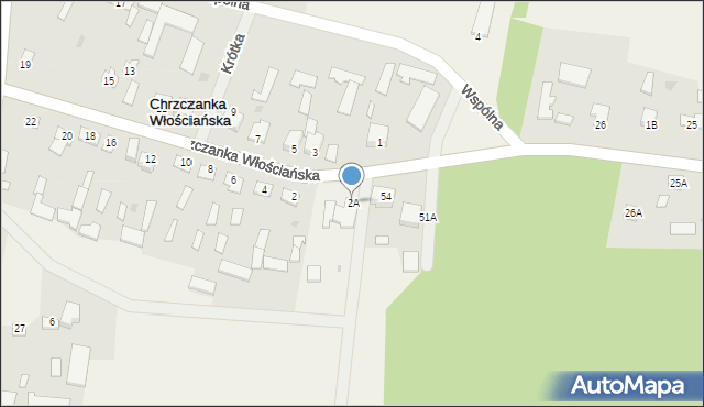 Chrzczanka Włościańska, Chrzczanka Włościańska, 2A, mapa Chrzczanka Włościańska