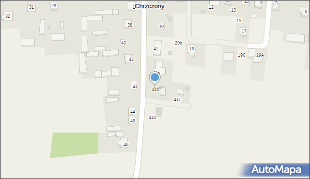 Chrzczony, Chrzczony, 41b, mapa Chrzczony