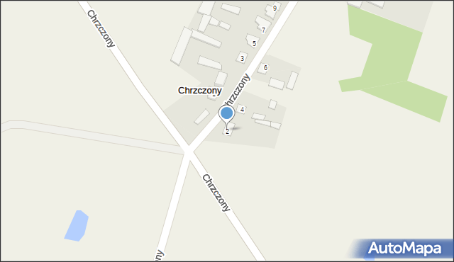 Chrzczony, Chrzczony, 2, mapa Chrzczony