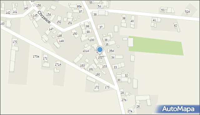 Chrzelice, Chrzelice, 102, mapa Chrzelice