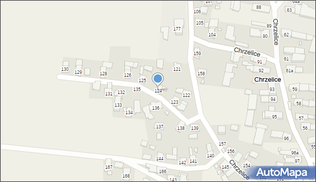 Chrzelice, Chrzelice, 124, mapa Chrzelice