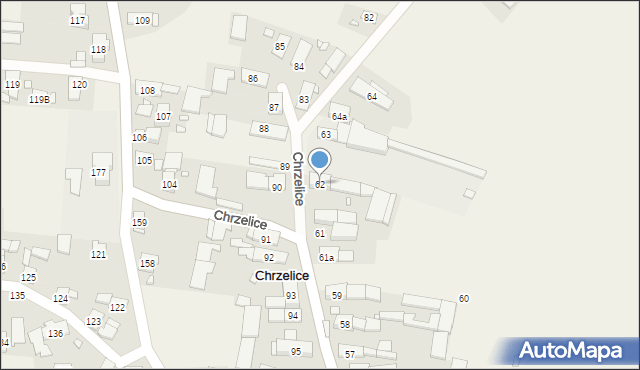 Chrzelice, Chrzelice, 62, mapa Chrzelice