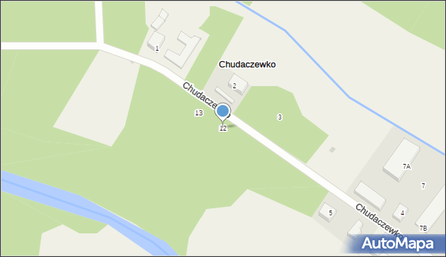 Chudaczewko, Chudaczewko, 12, mapa Chudaczewko