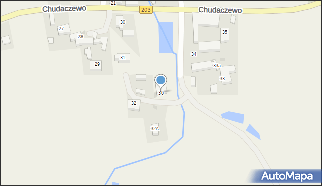 Chudaczewo, Chudaczewo, 36, mapa Chudaczewo