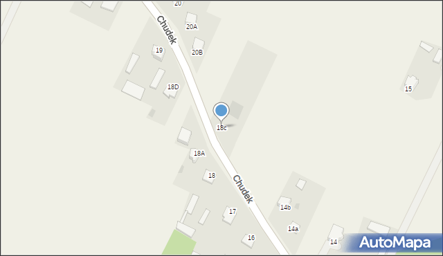 Chudek, Chudek, 18c, mapa Chudek
