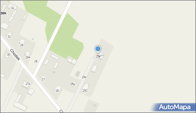 Chudek, Chudek, 25e, mapa Chudek