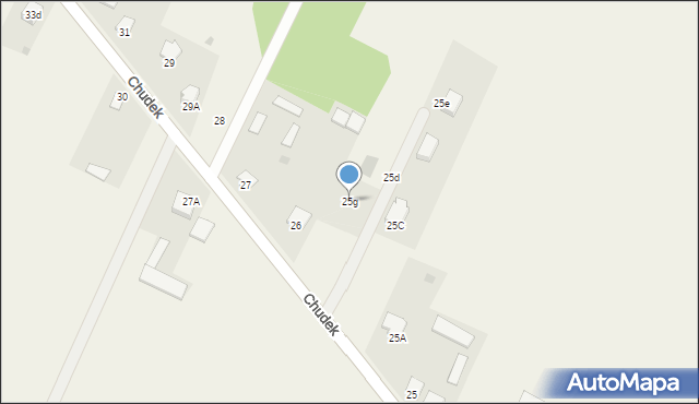 Chudek, Chudek, 25g, mapa Chudek