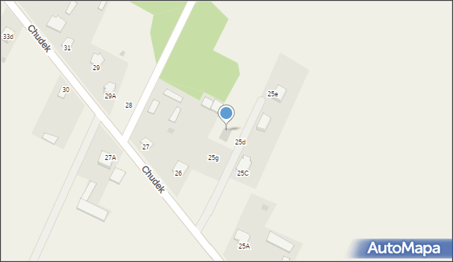 Chudek, Chudek, 25h, mapa Chudek