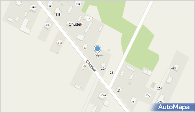 Chudek, Chudek, 29, mapa Chudek