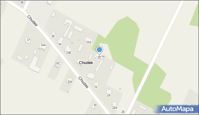 Chudek, Chudek, 32, mapa Chudek