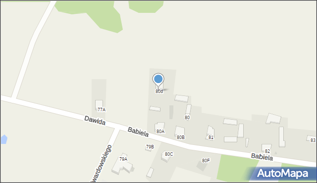 Chudek, Chudek, 80d, mapa Chudek