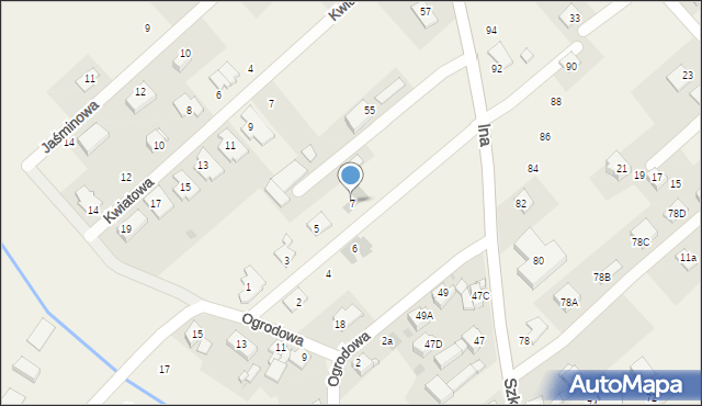 Chudów, Chabrowa, 7, mapa Chudów