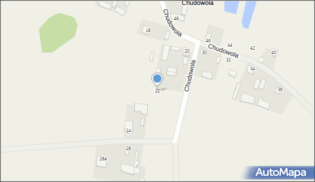 Chudowola, Chudowola, 22, mapa Chudowola