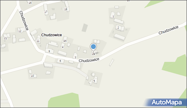 Chudzowice, Chudzowice, 2a, mapa Chudzowice