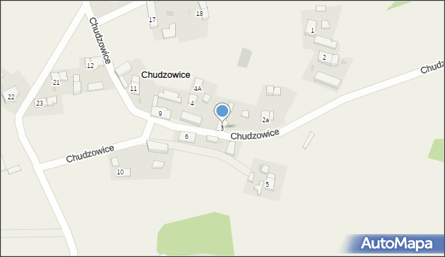 Chudzowice, Chudzowice, 3, mapa Chudzowice