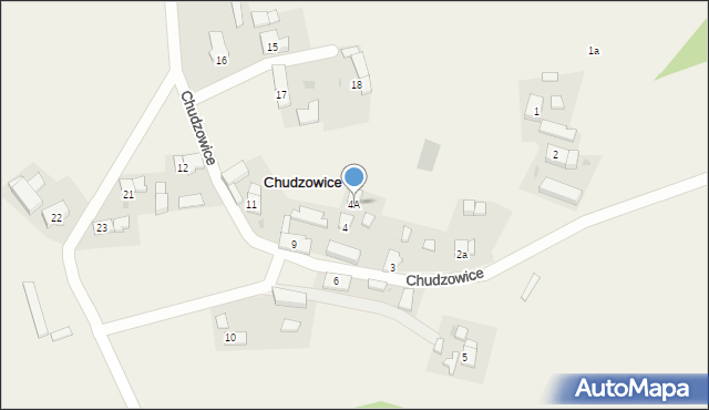 Chudzowice, Chudzowice, 4A, mapa Chudzowice