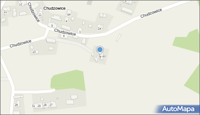 Chudzowice, Chudzowice, 5, mapa Chudzowice