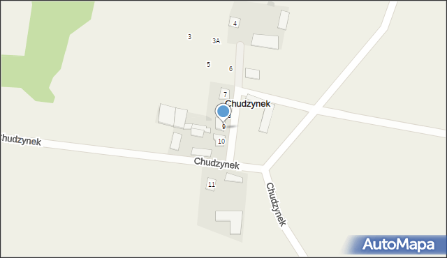 Chudzynek, Chudzynek, 9A, mapa Chudzynek