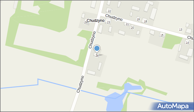 Chudzyno, Chudzyno, 24, mapa Chudzyno
