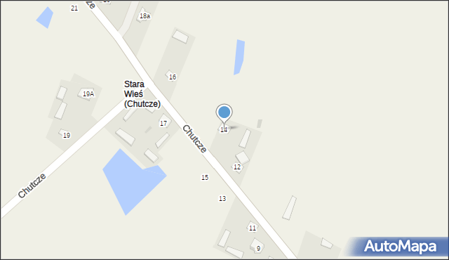 Chutcze, Chutcze, 14, mapa Chutcze