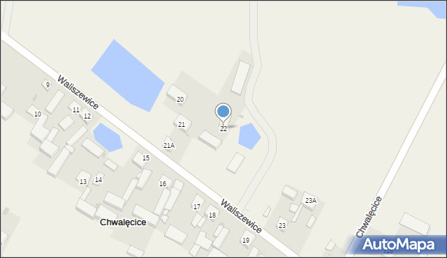 Chwalęcice, Chwalęcice, 22, mapa Chwalęcice