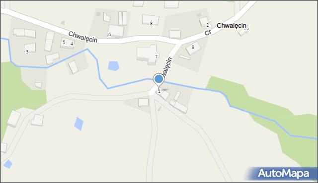 Chwalęcin, Chwalęcin, 1a, mapa Chwalęcin